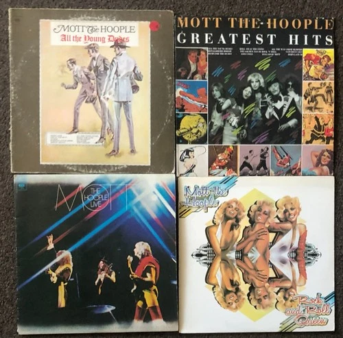 MOTT THE HOOPLE 4 x 12" LP VINYL LOT All The Young Dudes GREATEST David Bowie