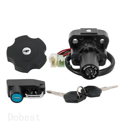 Ignition Switch Fuel Cap Seat Lock Key Set For Yamaha XT500E 00-02 XT600E 96-02