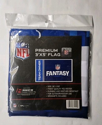 NFL Fantasy Football Fantasy Football Flag, 3' x 5', 3' x 5', Team Owner Sealed
