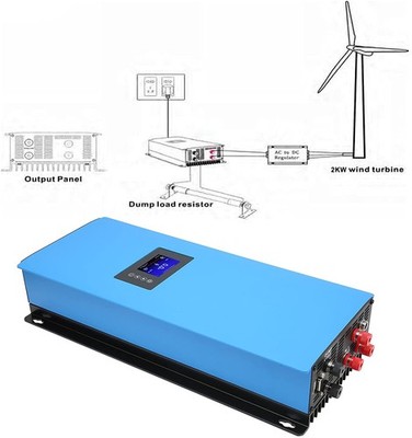 2000W Wind Power Grid Tie Inverter with Limiter Sensor and Dump Load,45-90VDC US