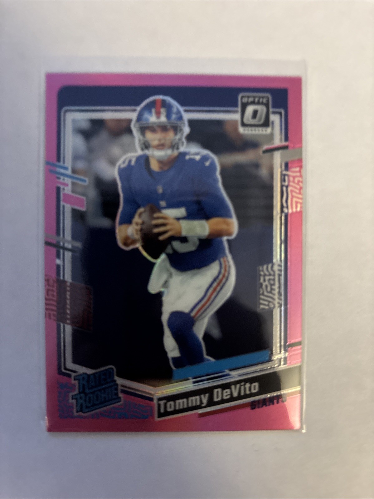 2023 Panini Donruss Optic - Rated Rookie Tommy DeVito #280 Pink Prizm Giants