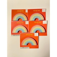 Set of 5 Sidewalk Chalks Rainbows