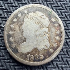1835 Large Lg. Date Small Sm. 5 Cents Capped Bust Half Dime Five Cent