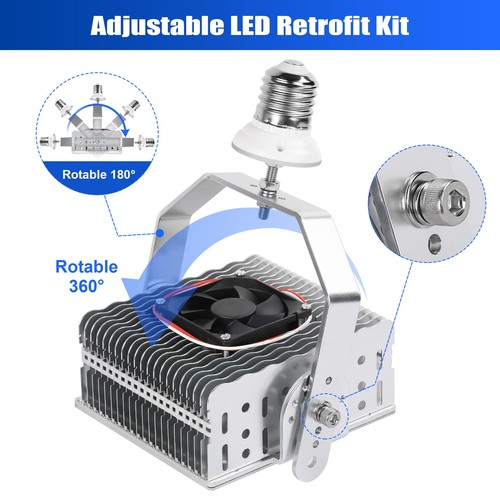 480V 150W LED Parking Lot Retrofit Kit Outdoor Area Tennis Court EnclosedFixture - Picture 7 of 10