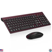 Cimetech KF10 Ultra Slim Wireless Keyboard & Mouse Combo - Silent Keys, Easy