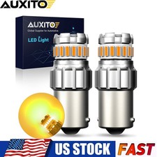 AUXITO 1156 BA15S 23-LED Amber Yellow Rear Turn Signal Blinker Light Bulbs 3000K
