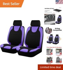 4-piece Washable Purple Car Seat Covers Set - Stain Resistant Protection 4-piece Washable Purple Car Seat Covers Set - Stain Resistant Protection