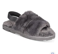 INC International Concepts Mens Faux Fur Indoor Slingback Slippers Size: Medium*