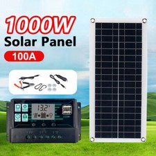 Kit Pannello Solare Mono 1000W Watt 100A 12V Volt Caricabatterie Capannone Caravan Camper