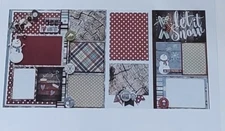 Scrapbook SNOWMAN WINTER THEME PAGE KIT 12x12 Sheet