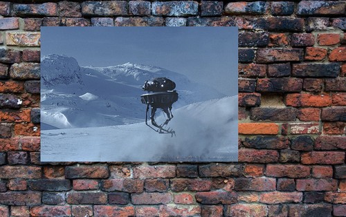 Hoth scene Imperial Probot clean poster display 19"w x 13"h beautiful vibrant