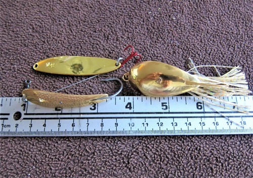 Lot of 3 Red Fish Gold Spoons: Hopkins: Mixed Brand & Size - NEW OTHER!!!