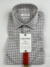 Calvin Klein Men's Regula Fit Stretch Wrinkle Free Shirt 15-15.5 34/35,36/37 SzM