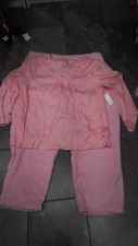 NWT PINK K WOMENS PLUS PAJAMA SET FLEECE PANTS KNIT TOP 2X 3X