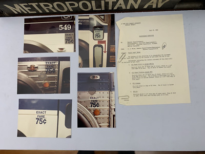 8X10 PHOTOGRAPH NYCTA 1982 5 PHOTOS EXACT FARE .75 AUTHENTIC MAINTENENACE ORDER