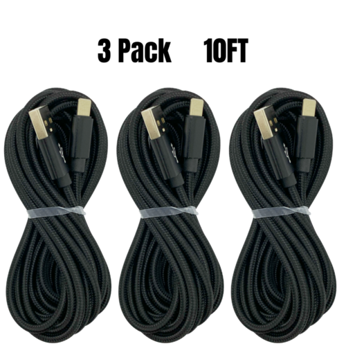 10Ft Long USB Fast Charger Cable For iPhone 14 13 12 11 8 Braided Charging Cord - Picture 17 of 22