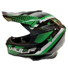 Green Motocross/Enduro Off-Road Motorsports Motorcycle Helmets