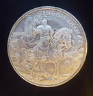 Genghis Khan Legendary Warriors Bullion Vtg-999 Silver 1 Oz Ounce Art Bar Round