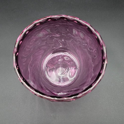 Art Glass Pink Flower Pot Planter Hand Blown Artist Signed 4.75" tall - Picture 4 of 8
