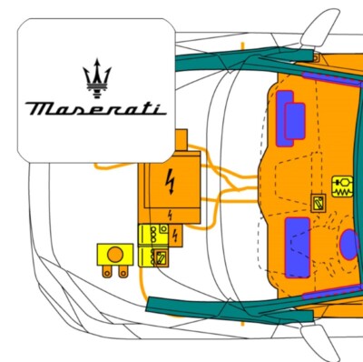 Digitale Rettungskarte per QR-Code, kompatibel mit Maserati Levante (ab 2016)