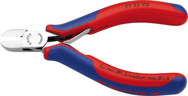 Seitenschneider Elektronik Rundkopf Ohne Fase 115Mm Knipex-image