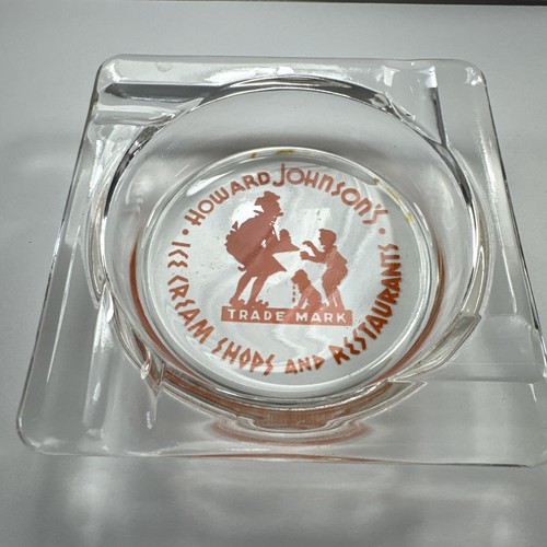 Vintage Howard Johnson's Ice Cream Shops & Restaurants Glass Ashtray Mid-Century - Picture 2 of 8