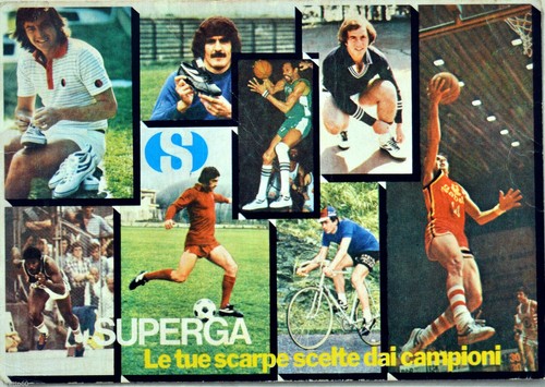 pubblicitaria, SUPERGA, le scarpe scelte dai campioni, 1989 - scarpa, calzature - 第 1/1 張圖片