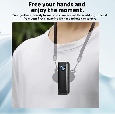4K HD Portable POV Action Camera with 64GB Card & Magnetic Neck Strap,Mini Body