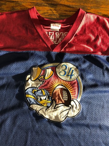 Vintage Disney Store Donald Duck Football Jersey #34 Embroidered Size- XXL - Picture 3 of 8