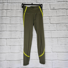 Adidas Primegreen Green Yellow Activewear Pants Womens Small Aeroready Training