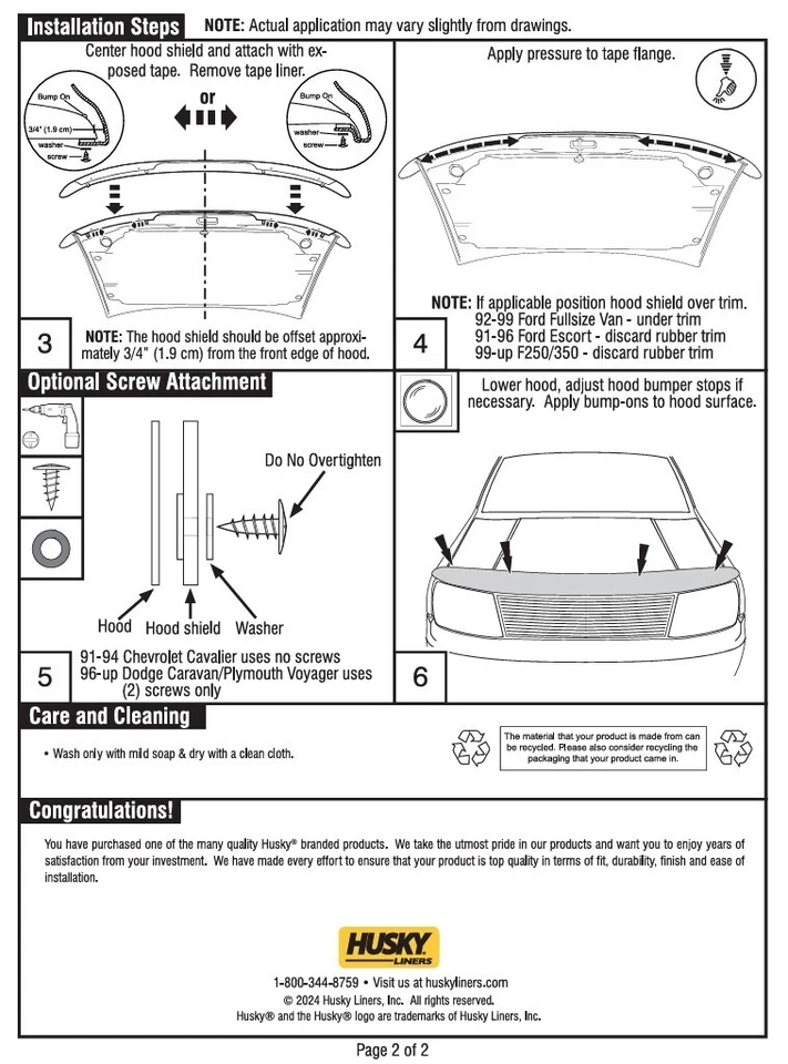 Protector de capó BugFlector Bug Shield Deflector para Ford E350 E450 E150 1992-2007 Foto 4 de 4