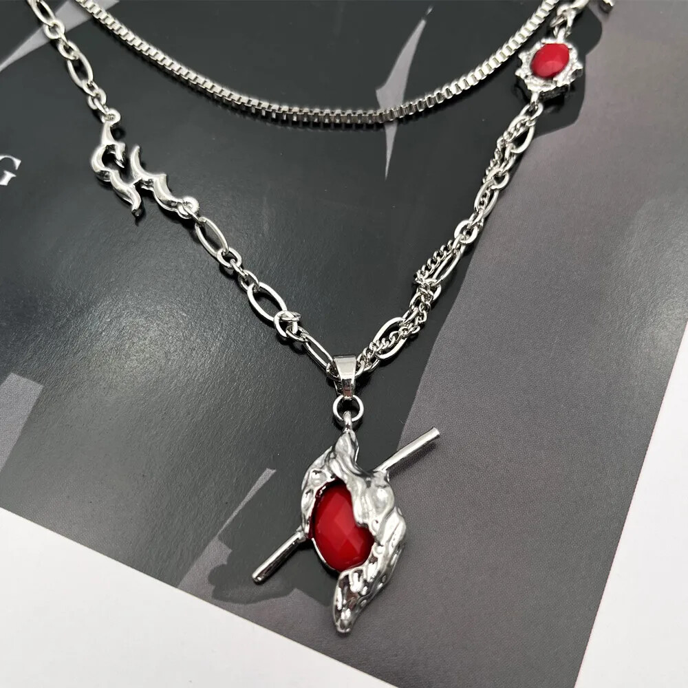 Plated Chain Lego Heart Necklace EleShow Love Heart Pendant