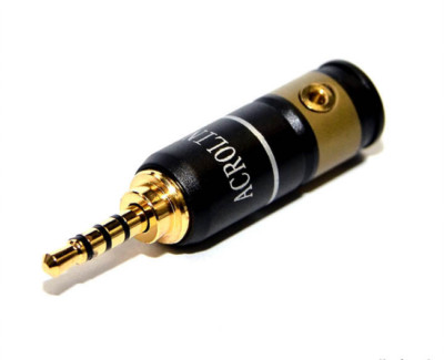 1x Gold 2.5mm 4 pole TRRS Plug Balance Connector Audio Connector