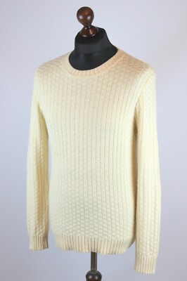 GANT Herren Rugger The Moz Beige Baumwolle Pullover Pulli Sweater Gr. L 