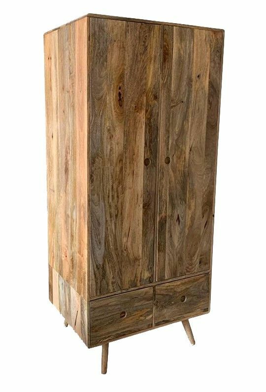 SOLID MANGO WOOD LIGHT VINTAGE WARDROBE NEW INIDAN FURNITURE