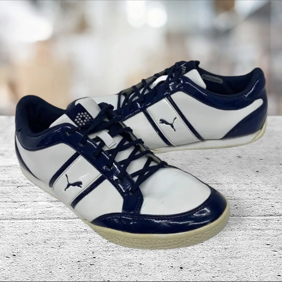 彪马蓝色白色 Everfoam 女式系带高尔夫鞋钉鞋 187591-03 9 1/2 码 — 第 2/4 张图片