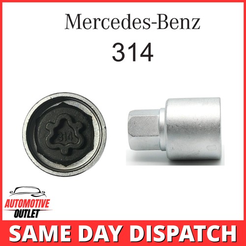 MASTER SECURITY WHEEL LOCKING BOLT KEY 314, 17mm SOCKET FOR MERCEDES A C E CLASS