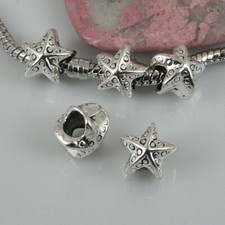 24pcs tibetan silver color 2sided starfish design Loose bead EF0449