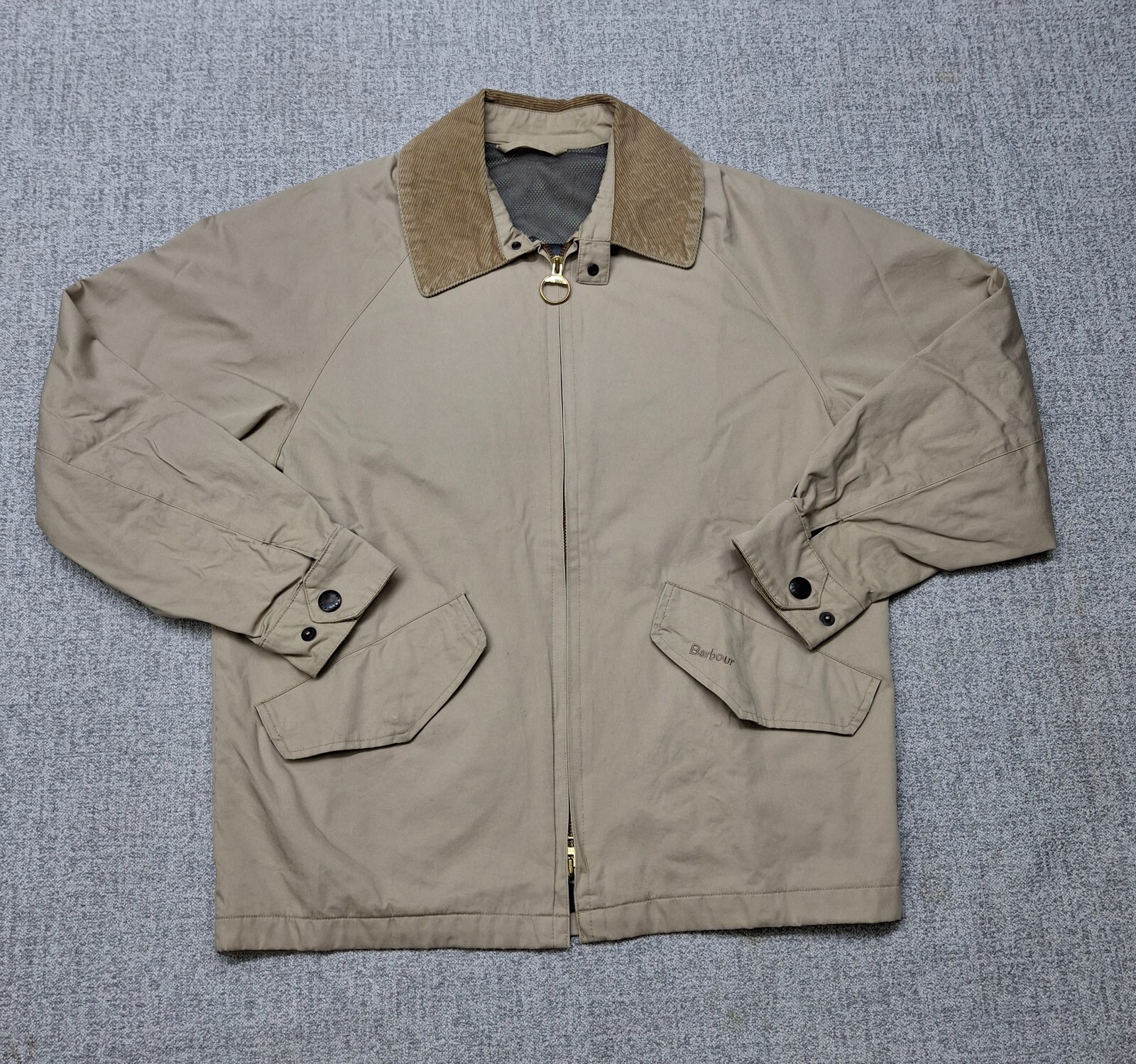 A rare Barbour A807 L/W Lightweight Beresford Beige Cotton Jacket Tartan Size S image 3