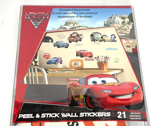 Disney Pixar CARS 2 Peel  Stick 21 Wall Decals McQueen Mater NOS NIB Stickers