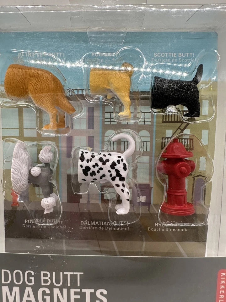 Juego de 6 imanes para glúteos e hidrantes para perros nuevo diseño Kikkerland Foto 3 de 4
