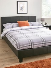 Marston Faux Leather King Bed Frame Black Stylish Durable Bedroom Furniture