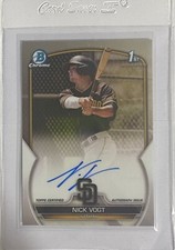 2023 Bowman Chrome Prospect Auto #CPA-NV Nick Vogt - San Diego Padres