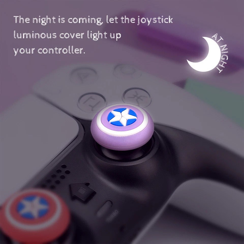 Cute Thumb Grip Cap For Sony Playstation 5 PS4/XBOX ONE Case Glow Button Cover - Image 3 of 3