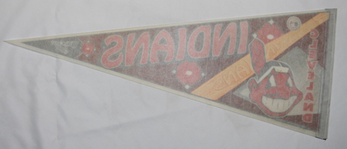 Fanion Cleveland Indians original Wincraft Chief Wahoo années 1990 12x30" taille réelle - Photo 4/4