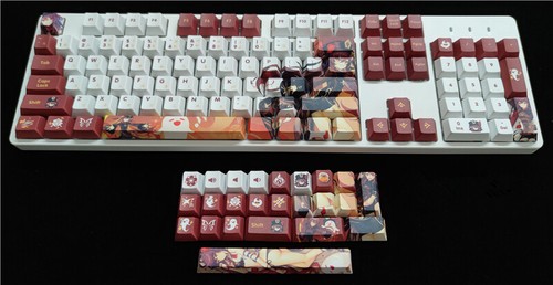 Genshin Impact Hutao Sexy Keycaps PBT 128 Keys Dye-sub For Cherry MX Keyboard - Picture 4 of 7