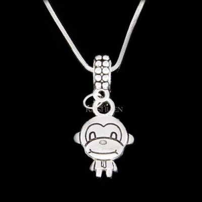 ~Monkey Ape Chimp Chimpanzee Zoo Animal European Bracelet Charm Jewelry Necklace