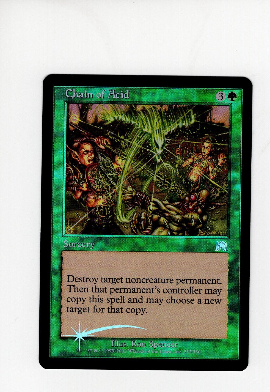Chain of Acid Onslaught NM-/LP light clouding FOIL MTG Magic the Gathering 1