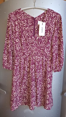 ba&sh-Kleid ''Robe lia'', brombeer Gr 36 neu, ungetragen, Originaletiklett