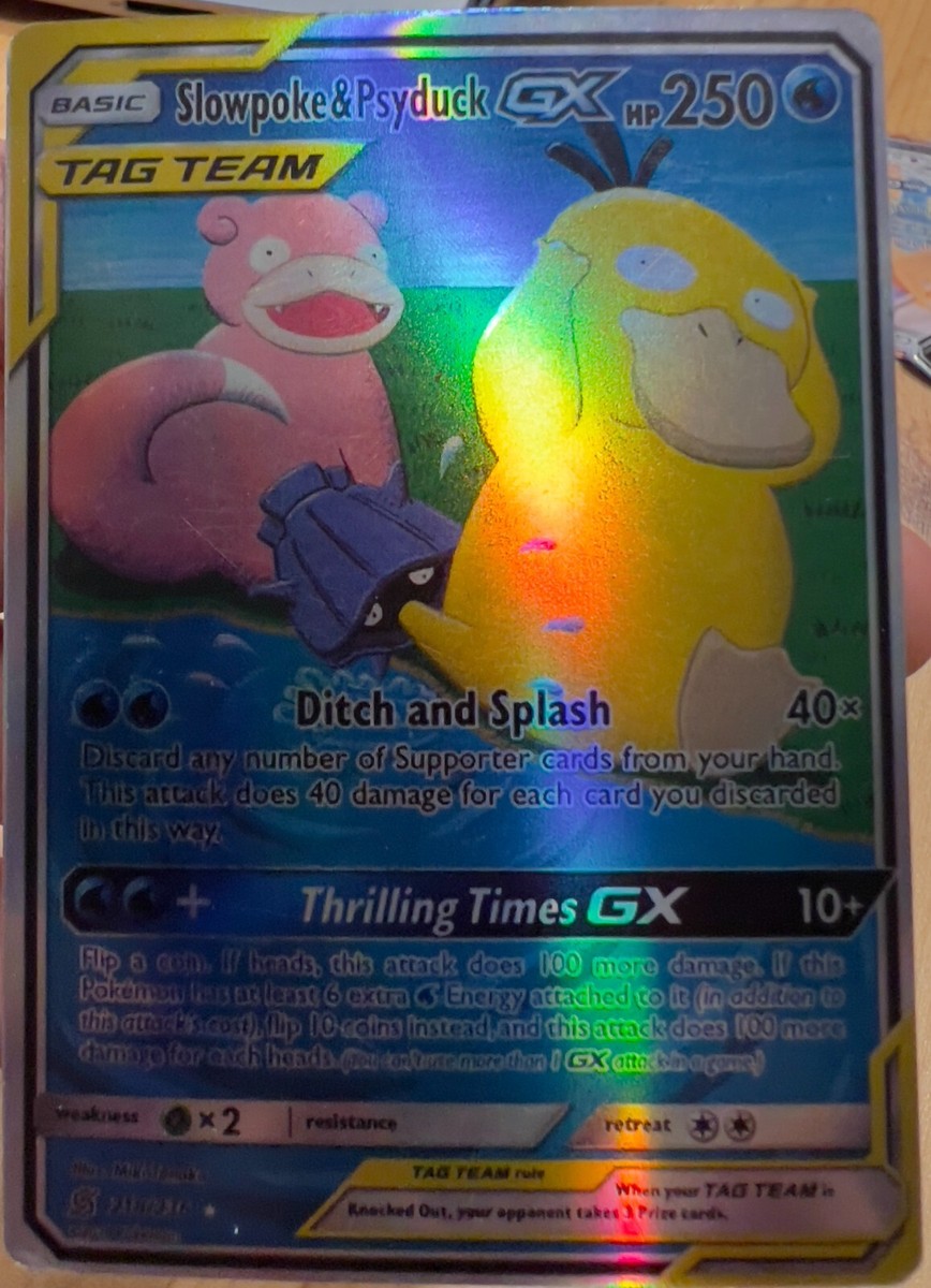 Slowpoke Psyduck GX Tag Team Pokémon Card | eBay